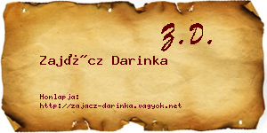Zajácz Darinka névjegykártya